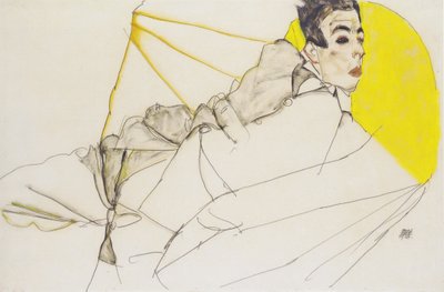 Reclining Boy (Erich Lederer) by Egon Schiele